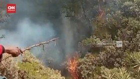 VIDEO: Kebakaran Gunung Lawu Meluas, Jalur Pendakian Ditutup
