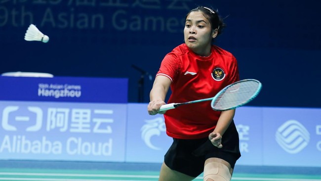 Gregoria Mariska berhasil lolos ke perempat final Japan Masters 2023 usai mengalahkan Kim Ga Eun.
