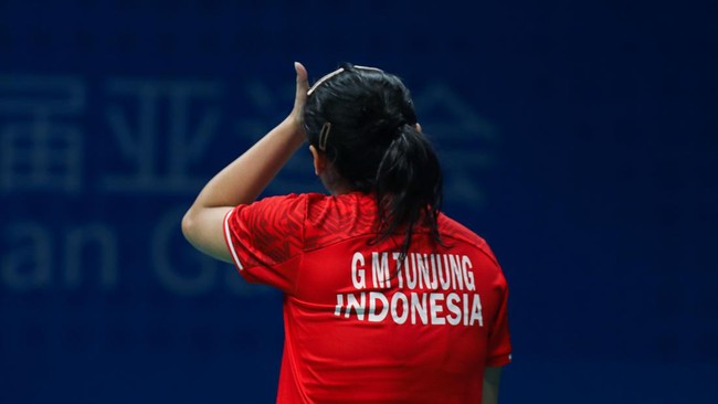 Gregoria Mariska menangis usai gagal lolos ke babak semifinal dan memastikan raihan medali Asian Games.