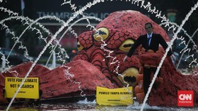 Polisi Tangkap Massa Aksi Greenpeace di HI: Mereka Tanpa Pemberitahuan