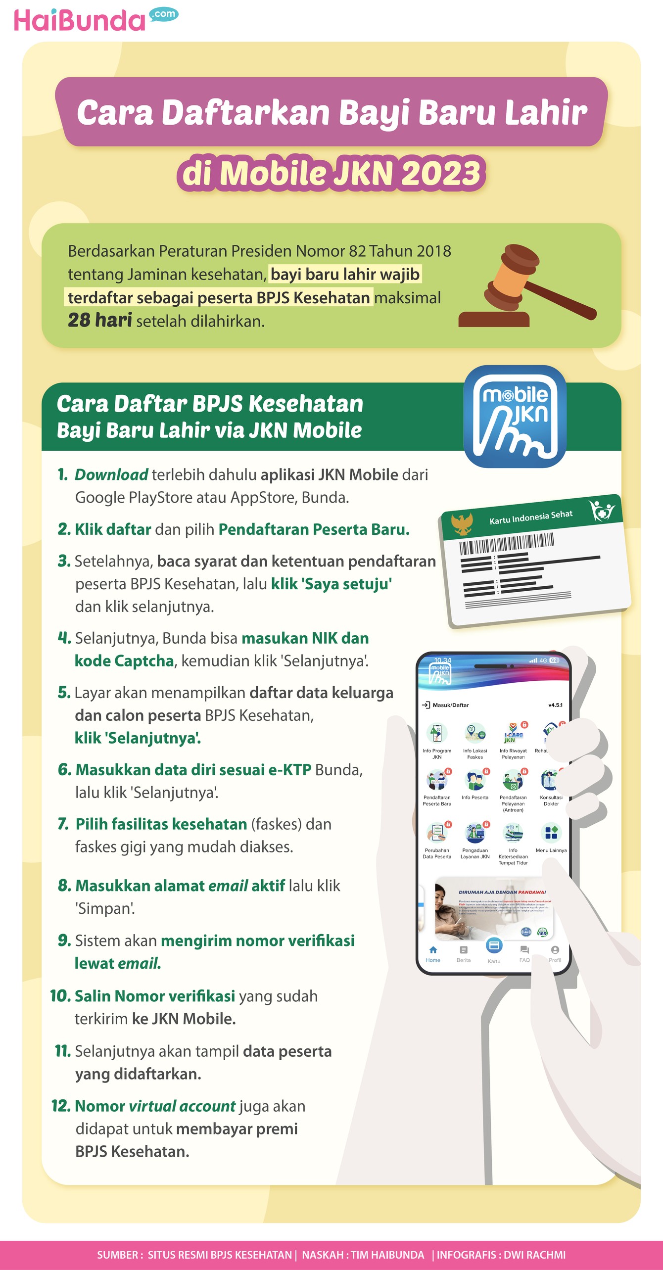 Infografis daftarkan bayi di mobile jkn Infografis daftarkan bayi di mobile jkn