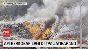 VIDEO: Api Berkobar Lagi di TPA Jatibarang