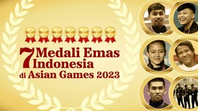 INFOGRAFIS: Daftar 7 Medali Emas Indonesia di Asian Games 2023