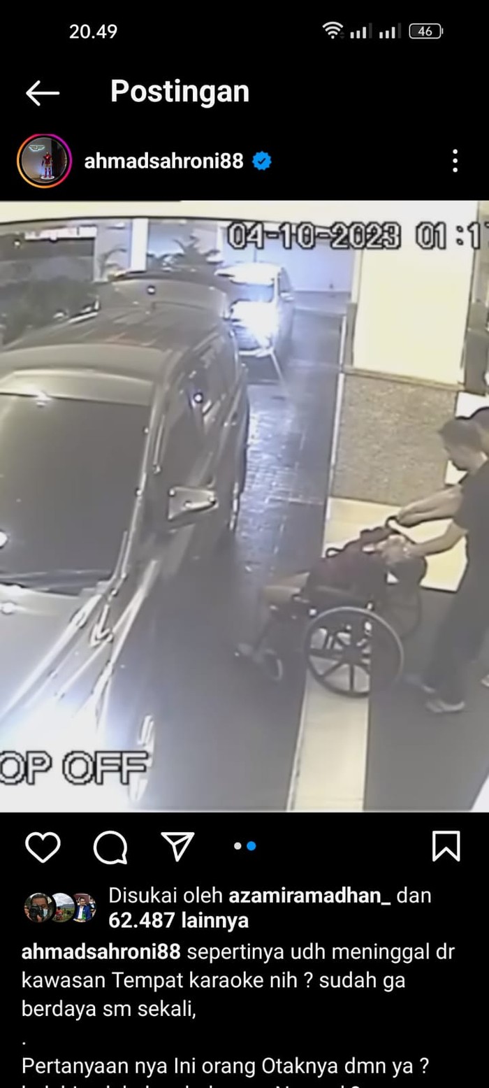 Rekaman CCTV penganiayaan Dini oleh Ronald yang diunggah sejumlah akun influencer.