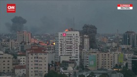 VIDEO: Penampakan Menara Palestina Dirobohkan Rudal Israel