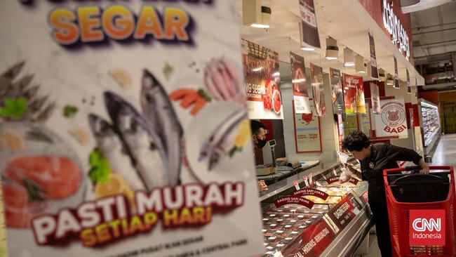 Belanja daging dan ikan segar berkualitas di Transmart jadi makin murah karena ada diskon 20 persen setiap hari.