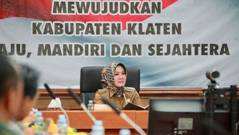 Pemerintah Kab. Klaten menggelar rapat koordinasi dan evaluasi tekait operasional Pasar Gedhe Klaten yang sudah selesai dibangun dengan biaya Rp81 miliar.