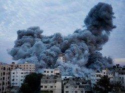 Penampakan Citra Satelit di Perbatasan Jalur Gaza dan Israel