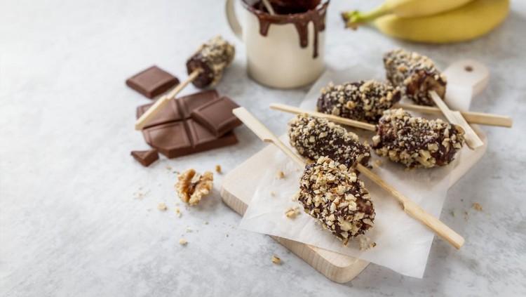 Ilustrasi Pisang Coklat