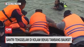 VIDEO: Santri Tenggelam Di Kolam Bekas Tambang Bauksit