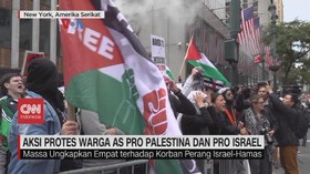 VIDEO: Aksi Protes Warga AS Dua Kubu: Pro Palestina dan Pro Israel