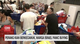 VIDEO: Perang Kian Berkecamuk, Warga Israel Panic Buying