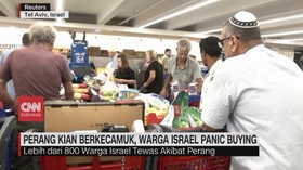 VIDEO: Perang Kian Berkecamuk, Warga Israel Panic Buyying