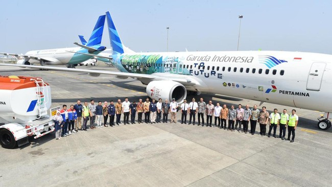 Uji coba penggunaan SAF jenis Bioavtur J2.4 menjadi bagian komitmen serta upaya berkelanjutan Pertamina dan Garuda Indonesia mendukung inisiatif dekarbonisasi.