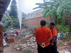Semburan Gas dari Sumur Bor di Bogor Sudah Mengecil
