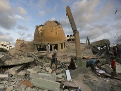 Lebih dari 600 Masjid di Gaza Hancur Dibom Israel