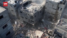 VIDEO:Kamp Pengungsi di Gaza Luluh Lantak Usai Dihantam Pesawat Israel