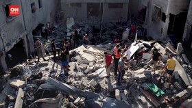 VIDEO: Kamp Pengungsian Hancur Usai Israel Bombardir Gaza
