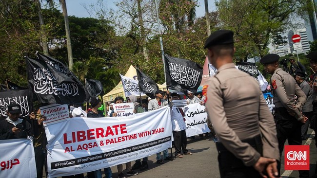 FOTO: Aksi Bela Palestina di Jakarta