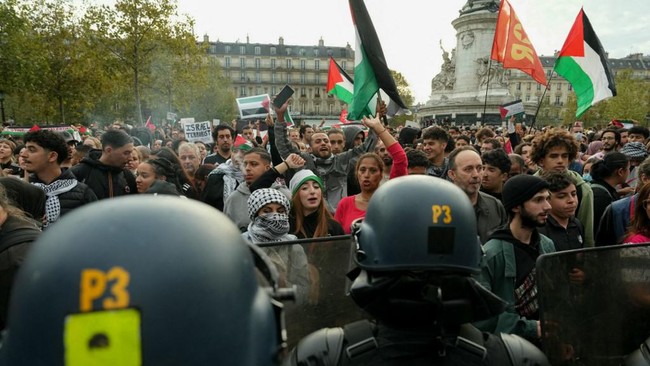 Prancis melarang segala bentuk demonstrasi mendukung Palestina saat peperangan kembali pecah antara Israel vs Hamas.