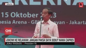 VIDEO: Jokowi ke Relawan: Jangan Paksa Saya Sebut Nama Capres