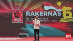 Jokowi Pukul Gong Projo 8 Kali Dianggap Kode Dukung Prabowo