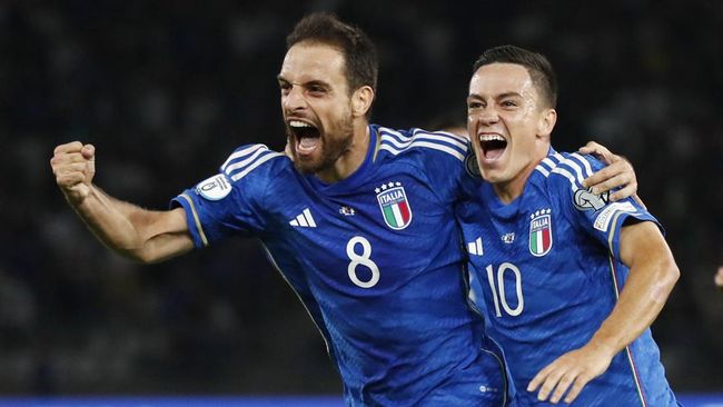 FOTO: Italia Terlalu Kuat untuk Malta