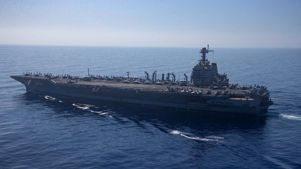 Kapal Induk AS USS Gerald R Ford Ditarik dari Timur Tengah
