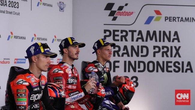 Balapan MotoGP Mandalika Pertamina Grand Prix 2023, Minggu (15/10), menjadi momen kebangkitan dua juara dunia: Francesco Bagnaia dan Fabio Quartararo.