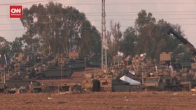 VIDEO: Tank dan Alutsista Israel Bersiap di Perbatasan Gaza
