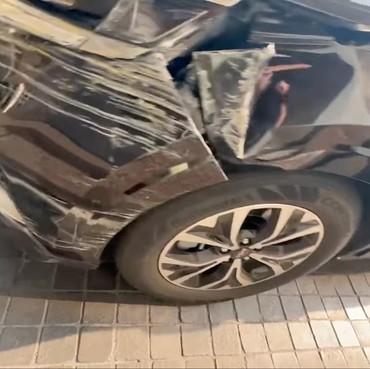 Penampakan Mobil Baim Wong Usai Kecelakaan hingga Anak Hampir Terpental