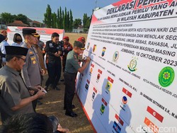 Deklarasi Pemilu Damai di Jombang Diikuti Paguyuban Silat