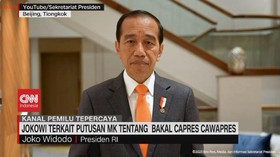 VIDEO: Jokowi Terkait Putusan MK Tentang  Bakal Capres Cawapres