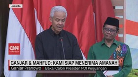 VIDEO: Ganjar dan Mahfud: Kami Siap Menerima Amanah