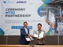 Bengkel Pesawat Garuda Perpanjang Kerja Sama dengan Airbus hingga 2028