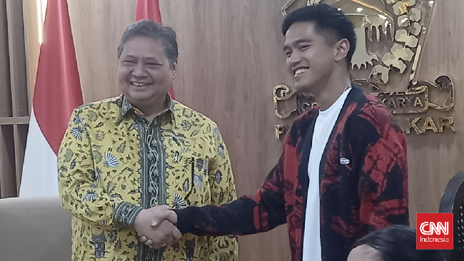 Ketua Umum PSI Kaesang Pangarep mendatangi instansi DPP Partai Golkar, Jakarta, Kamis (11/7) sore ini.