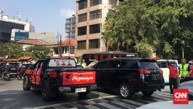 Pendukung Ganjar-Mahfud Kumpul di Tugu Proklamasi, Lalu Lintas Macet