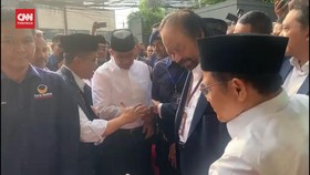 VIDEO: Momen Anies-Cak Imin Disambut Surya Paloh di Markas Nasdem