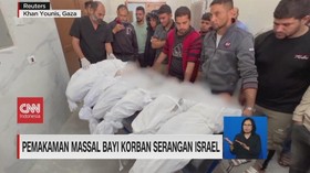 VIDEO: Pemakaman Massal Bayi Korban Serangan Israel