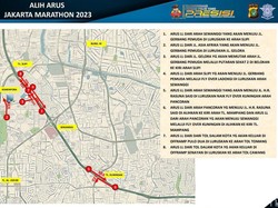 Simak! Rute Pengalihan Arus Lalin Saat Jakarta Marathon Besok