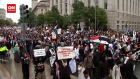 VIDEO: Solidaritas Warga AS Dukung Palestina di Depan Gedung Putih