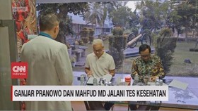 VIDEO: Pasangan Ganjar Pranowo dan Mahfud MD Jalani Tes Kesehatan