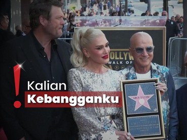 Penyanyi Gwen Stefani Dapatkan Bintang di Hollywood's Walk of Fame