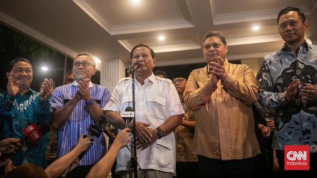 Sejumlah ketua umum parpol KIM buka suara soal jatah menteri kabinet Prabowo-Gibran usai unggul di 36 provinsi berdasarkan rekapitulasi suara oleh KPU.