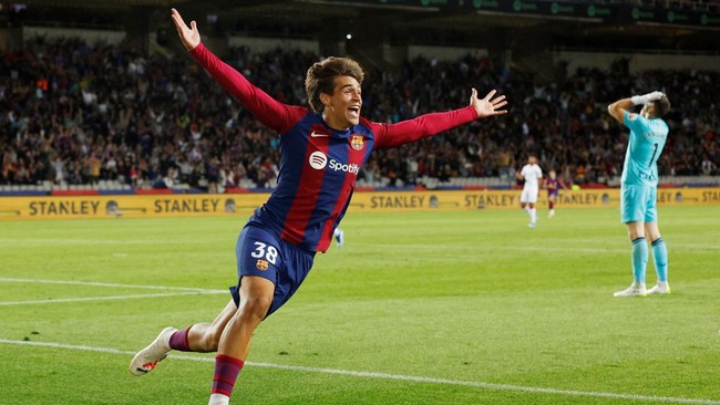 Marc Guiu jadi sorotan setelah tampil gemilang di laga Barcelona vs Athletic Bilbao pada lanjutan La Liga Spanyol, Senin (23/10) dini hari WIB.