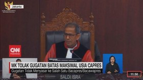 VIDEO: MK Tolak Gugatan Batas Maksimal Usia Capres