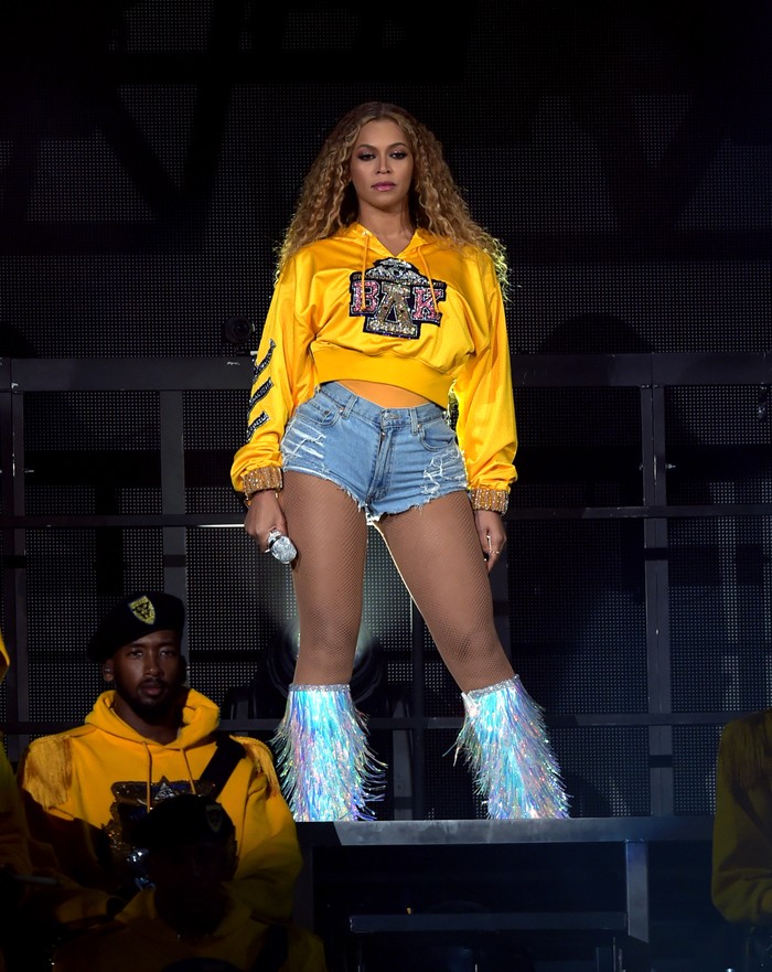 INDIO, CA - APRIL 14:  Beyonce Knowles performs onstage during 2018 Coachella Valley Music And Arts Festival Weekend 1 at the Empire Polo Field on April 14, 2018 in Indio, California.  (Photo by Kevin Winter/Getty Images for Coachella)