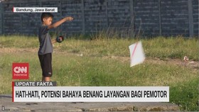 VIDEO: Hati-Hati Benang Layangan Bahayakan Pemotor