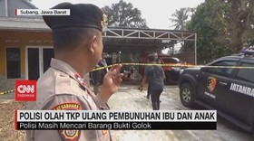 VIDEO: Polisi Olah TKP Ulang Pembunuhan Ibu Dan Anak