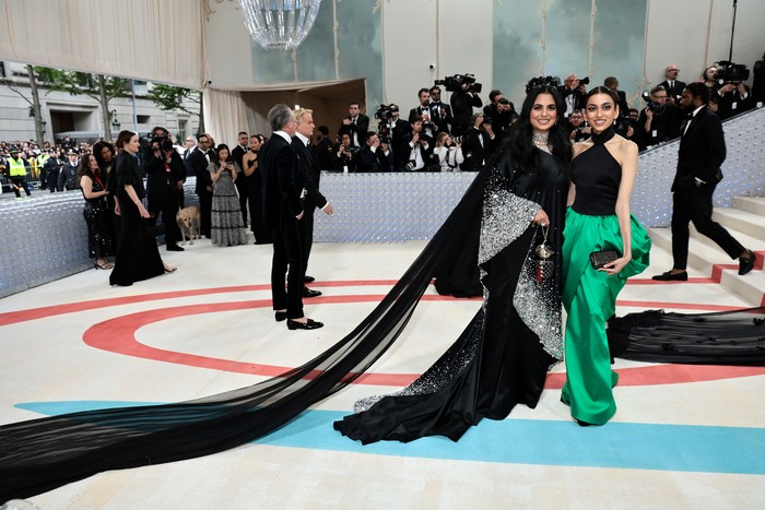 NEW YORK, NEW YORK - MAY 01: Isha Ambani and Diya Mehta Jatia attend The 2023 Met Gala Celebrating 